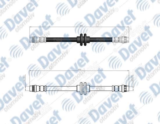 WBH0590 Fren Hortumu Arka Sol-Sag 400mm Renault Latitude 2011-